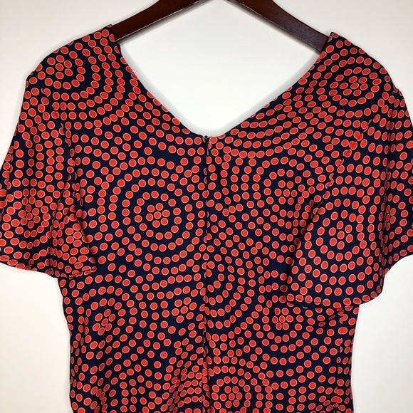 JB by JULIE BROWN NWT Samantha Lily Pond Zip Back Top Size 6 in Red and Navy - Picture 9 of 15
